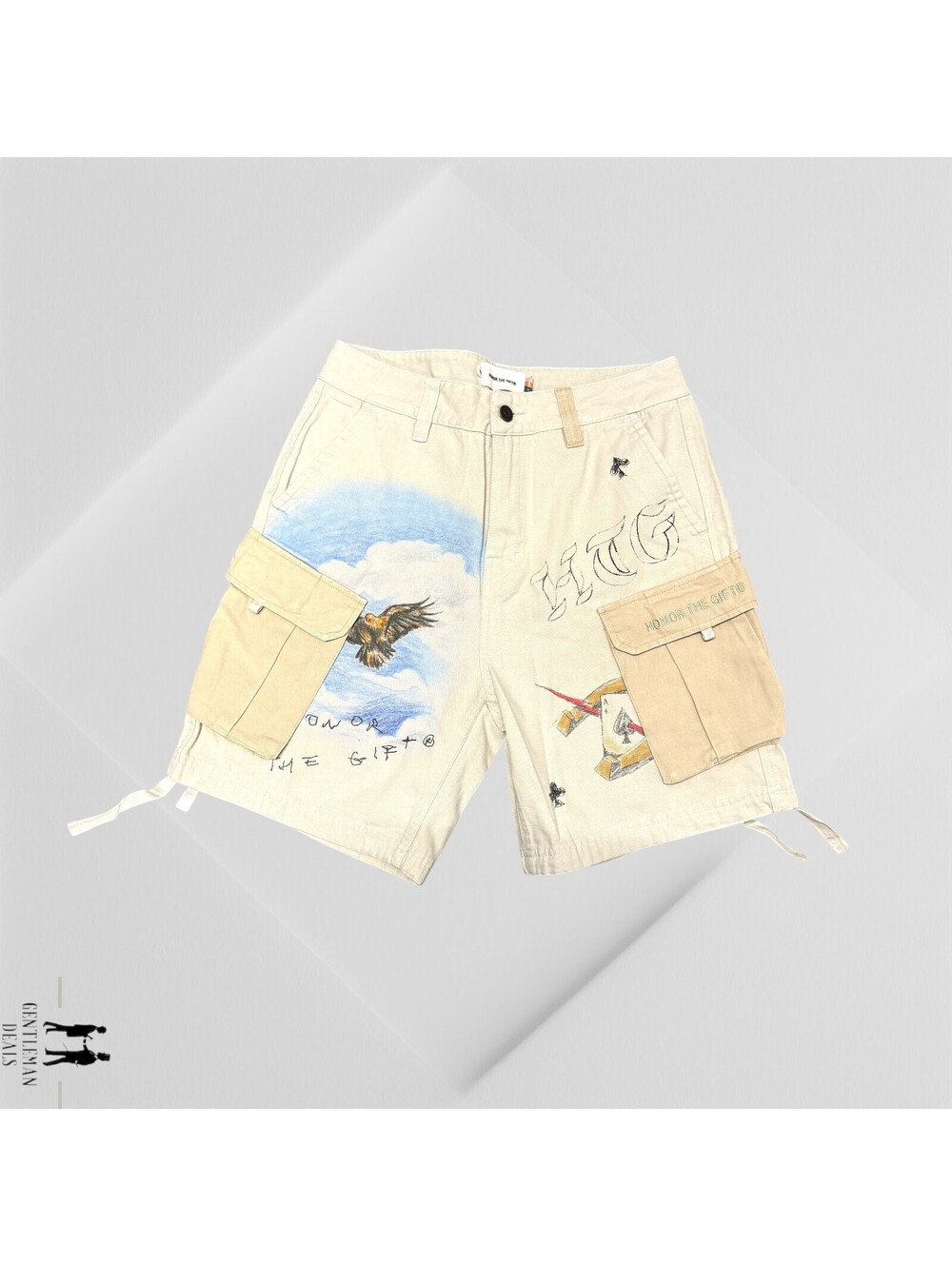 Honor the Gift Operator Cargo Short 'Bone' 28 x 7 100% Cotton